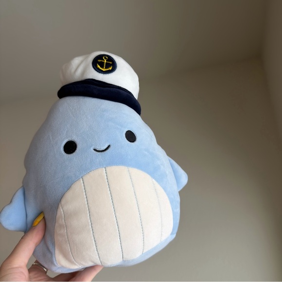 Squishmallows Other - NWT Squishmallows Samir Whale Captain Plush Blue Nautical Stuffed Animal